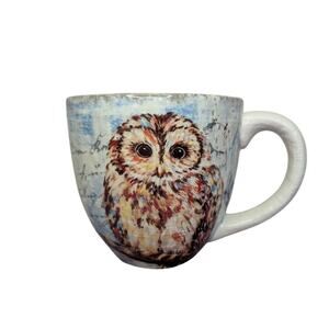 Pier 1 Imports Coffee Mugs, Artesian Art Ceramic Owl Drinking Cup